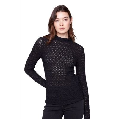  Charlie B Black Knit Top
