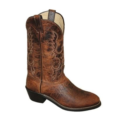 Abilene Men's 12" Antique Brown Bison Round Toe Boot