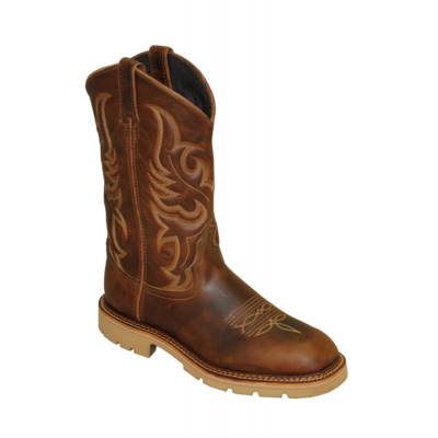 Abilene Men's Brown Square Toe Work Boots