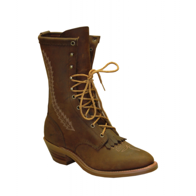 Abilene Men's Narrow Round Toe Rubber Sole Lace Up Boots