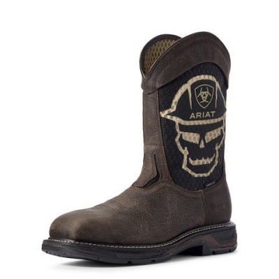 Ariat Comp Toe Workhog VentTEK Skull Work Boot