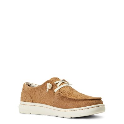 Ariat Ladies Hilo Tan Floral Embossed Casual Shoe