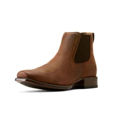 Ariat Men's Booker Ultra Square Toe Western Boot - Rough Tan