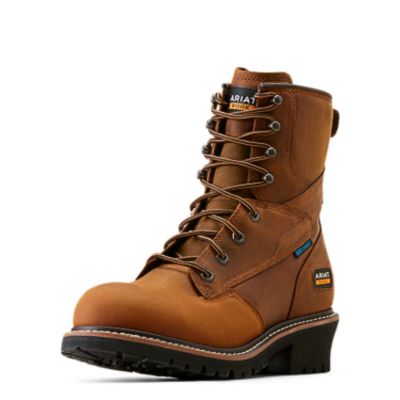 Ariat Men's Logger Shock Shield Waterproof Work Boot - Copper Brown