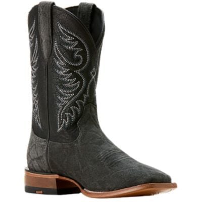 Ariat Men's Wiley Elephant Print Roughout Cowboy Boot - Black/Bayou Black