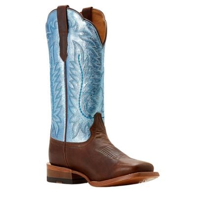 Ariat Women's Frontier Tilly Western Boot - Dapper Tan/Surf Blue
