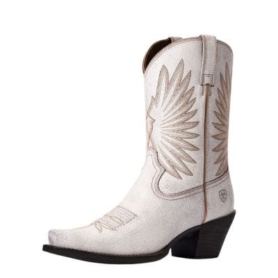 Ariat Women's Goldie Western Boot - Distressed White