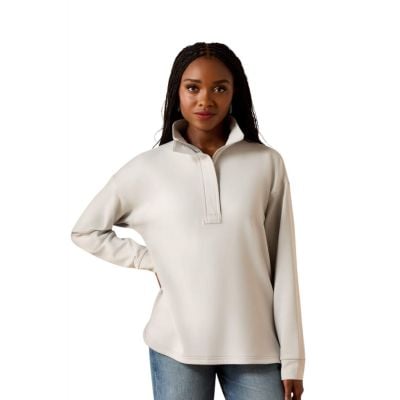 Ariat Women's Grey Breeze Logo 1/2 Zip Sweatshirt