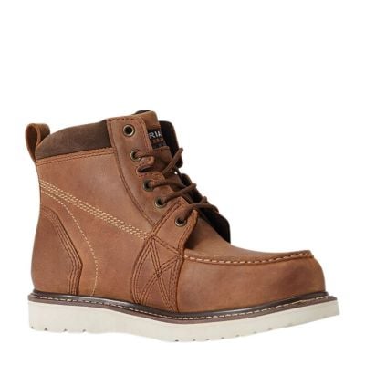 Ariat Women's Rebar Wedge Moc Toe Waterproof Composite Toe Work Boot - Aged Honey