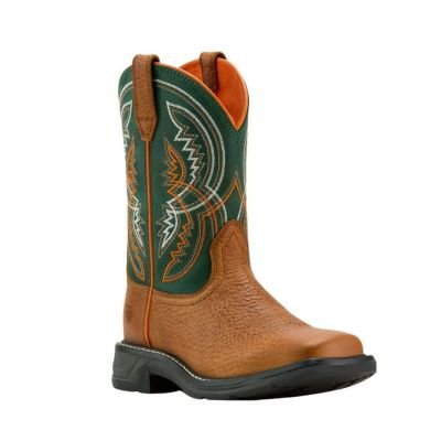 Ariat Youth WorkHog XT Coil Western Boot - Honey Tan/Lucky Clover