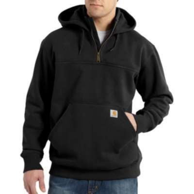 Carhartt Black Rain Defender Paxton Hooded Quarter Zip