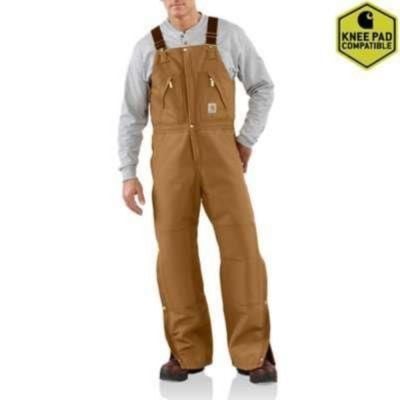 Carhartt Brown Zip-To-Waist Biberalls