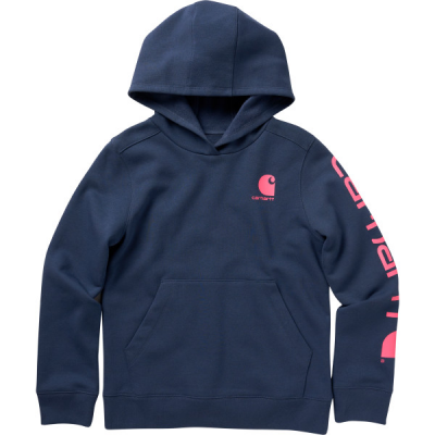 Carhartt Kids Long Sleeve Graphic Sweatshirt in Dark Denim 
