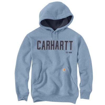 Carhartt Men's Loose Fit Midweight Felt Logo Graphic Hoodie