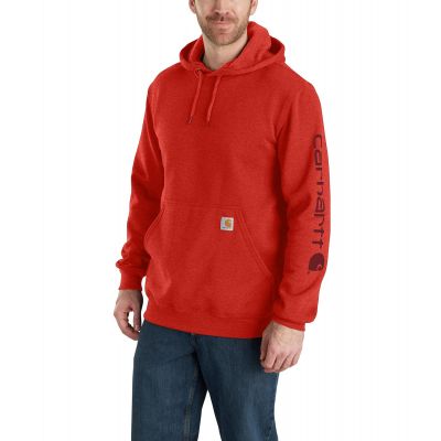 Carhartt Men's Mid Weight Logo Sleeve Graphic Hoodie
