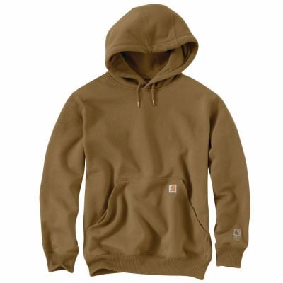 Carhartt Men's Rain Defender Loose Fit Heavyweight Hoodie in Oak Brown