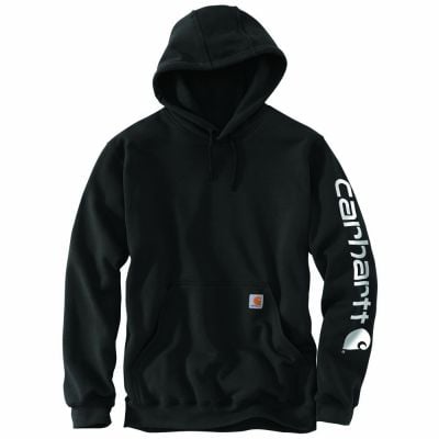 Carhartt Men's Signature Logo Sleeve Hoodie 