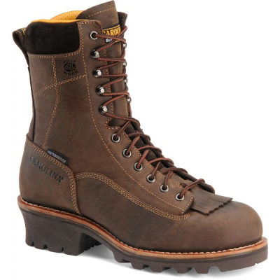 Carolina Men's 8" Birch Soft Toe Waterproof Logger Work Boot