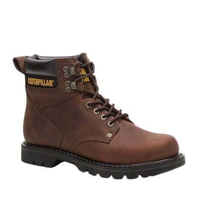 CAT Men's Second Shift Work Boot - Dark Brown