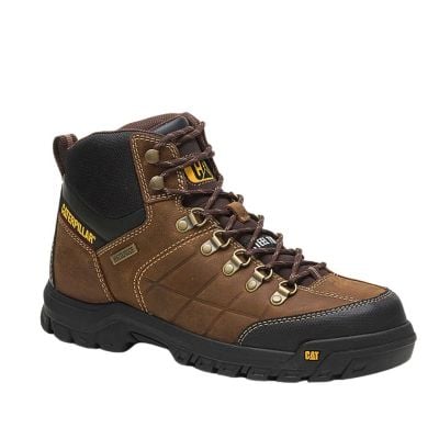 CAT Men's Threshold Waterproof Steel Toe Work Boot - Real Brown