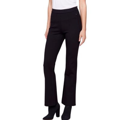 Charlie B Women's Gutsy Solid Flare Leg PDR Pants - Black