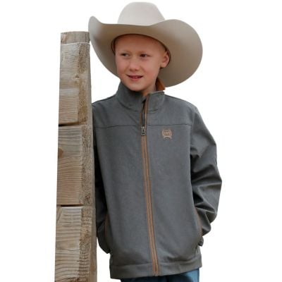Cinch Boy's Textured Bonded Jacket - Gray