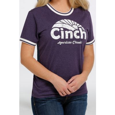 Cinch Ladies Purple Short Sleeve Graphic Tee