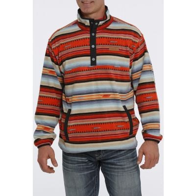 Cinch Mens Aztec Polar Fleece Pullover