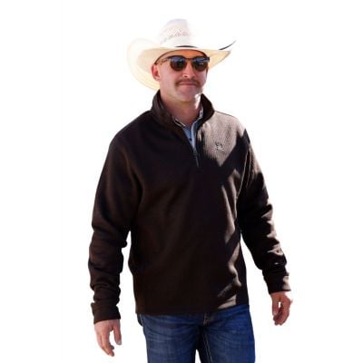 Cinch Men's Brown 1/4 Zip Sweater
