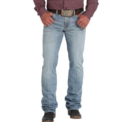 Cinch Men's Ian Mid Rise Slim Boot Cut Light Stone Jean