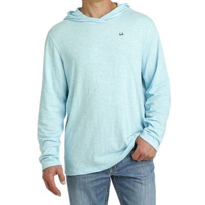 Cinch Men's Long Sleeve Arenaflex Hoodie - Light Blue
