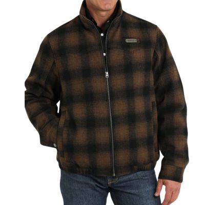 Cinch Men's Plaid Concealed Carry Wooly Jacket - Brown