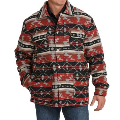 Cinch Men's Twill Frontier Coat - Burgundy