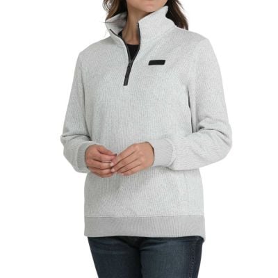 Cinch Womens Grey 1/4 Zip Pullover