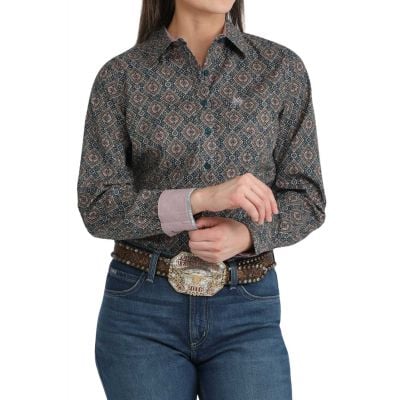 Cinch Women's Long Sleeve Print Shirt