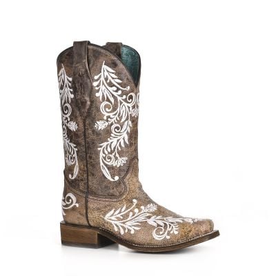 Corral Brown White Embroidered / Glow In The Dark