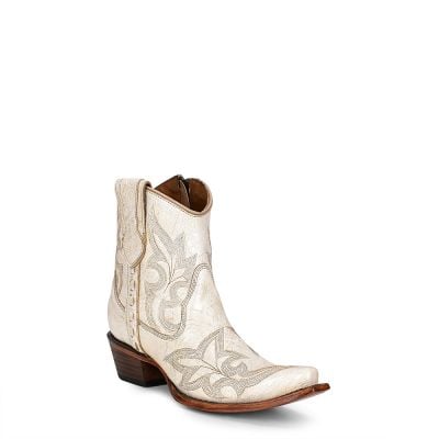 Circle G Ladies Pearl Embroidered Snip Toe Ankle Boot