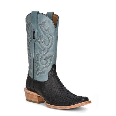 Corral Mens Python Embroidered Square Toe Boots