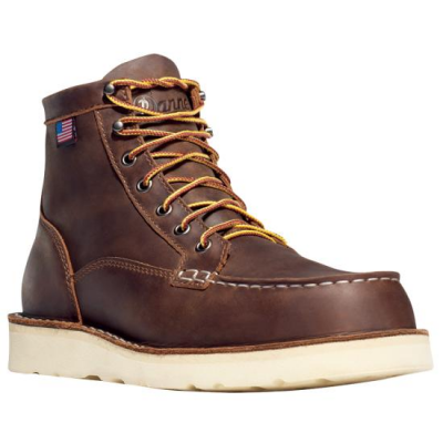 Danner Men's Bull Run Moc Toe 6" Brown Wedge Work Boot