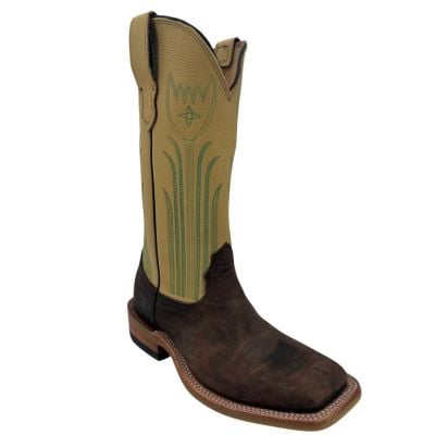 Fenoglio Men's Whiskey Byron Crunch Square Toe Boots - Buck Tan/Cheyenne