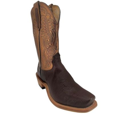 Fenoglio Women's Kango Tobacco Smooth Quill Ostrich Western Boots