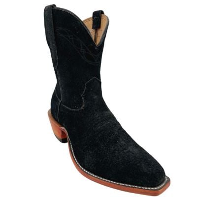 Fenoligo Women's Black Italian Roughout Boots