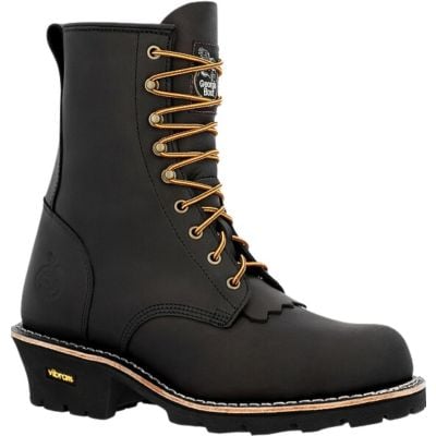 Georgia Boot Men's 8" Forestry Logger Soft Toe Work Boot - Black