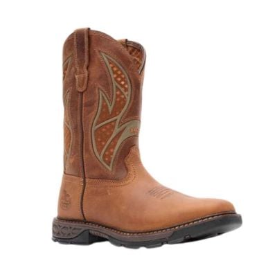Georgia Men's Carbo-Tec FLX 11" Pull On Soft Toe Work Boot - Brown