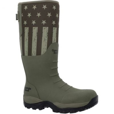 Georgia Men's Soft Toe 16" Patriotic Rubber Boot