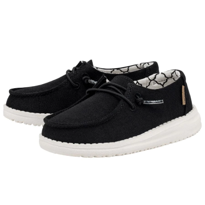 Hey Dude Wendy Toddler Linen Black Casual Shoes