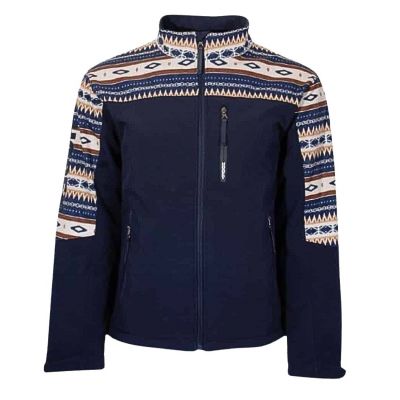 Hooey Men's Navy Full Zip Softshell Jacket