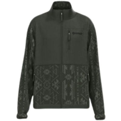 Hooey Men's Olive Aztec Full Zip Tech Jacket