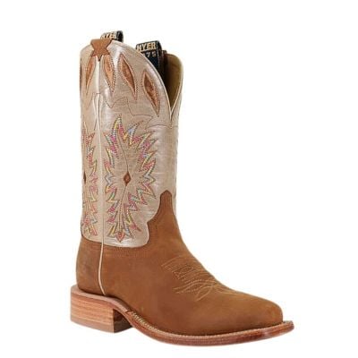 Hyer Women's Mulberry Broad Square Toe Western Boot - Clay/Sand