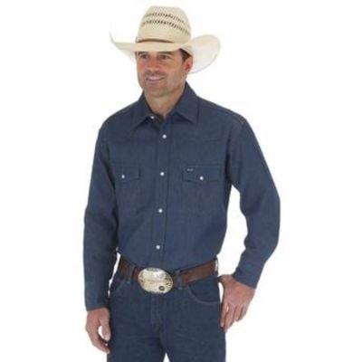 Cowboy Cut® Work Western Rigid Denim Long Sleeve Shirt